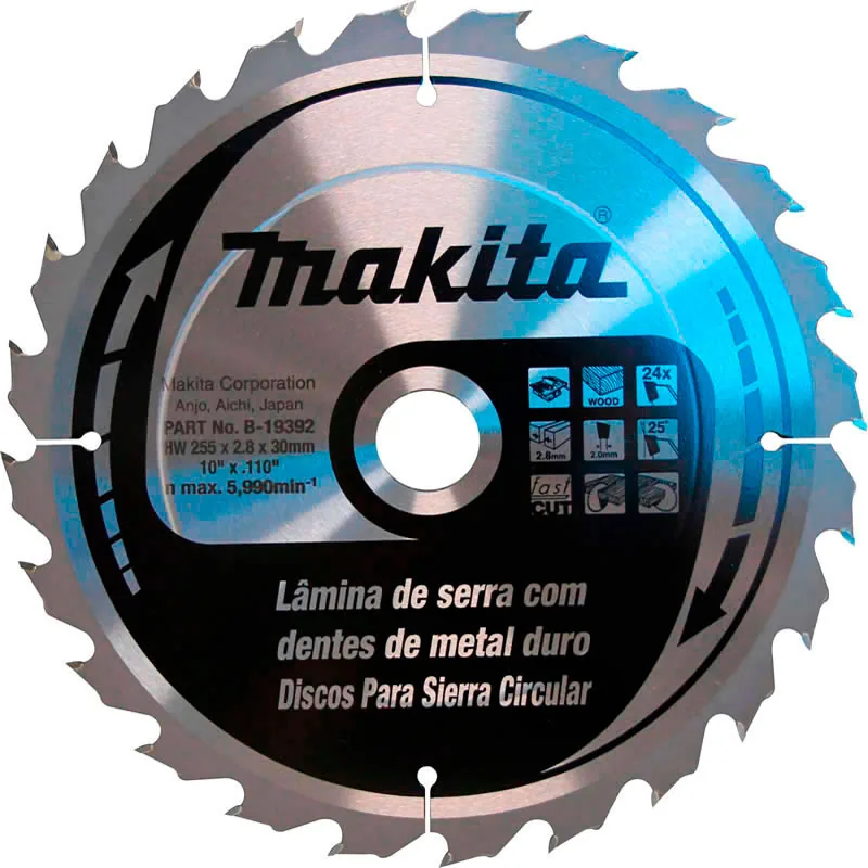 B-19392_Disco_De_Serra.webp Disco de Serra para Madeira Makita B-19392 - Imagem 1