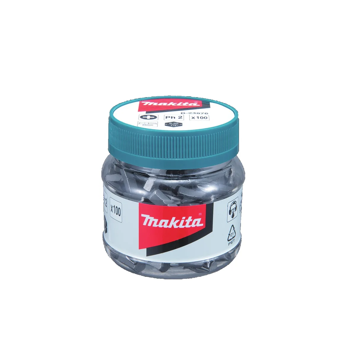 B-24876_Bit.webp Pote de Madeira PH2 x 25mm Makita B-24876 - Imagem 1