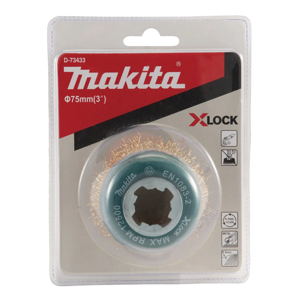 D-73433_Escova_De_Ac3A7O.webp Escova de aço para esmerilhadeiras X-Lock Makita D-73433 - Imagem 1