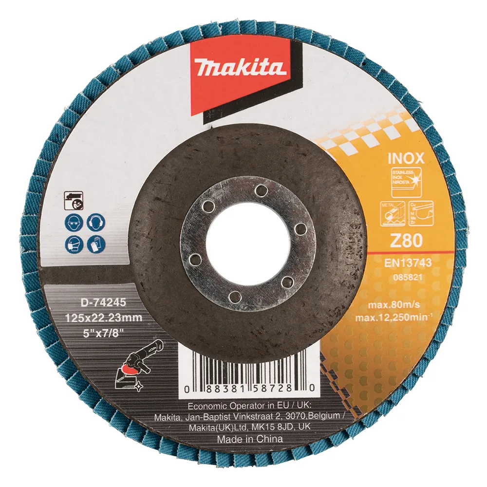 D-74245_Disco_Flap.webp Disco Flap Grão Z80 Makita D-74245 - Imagem 1