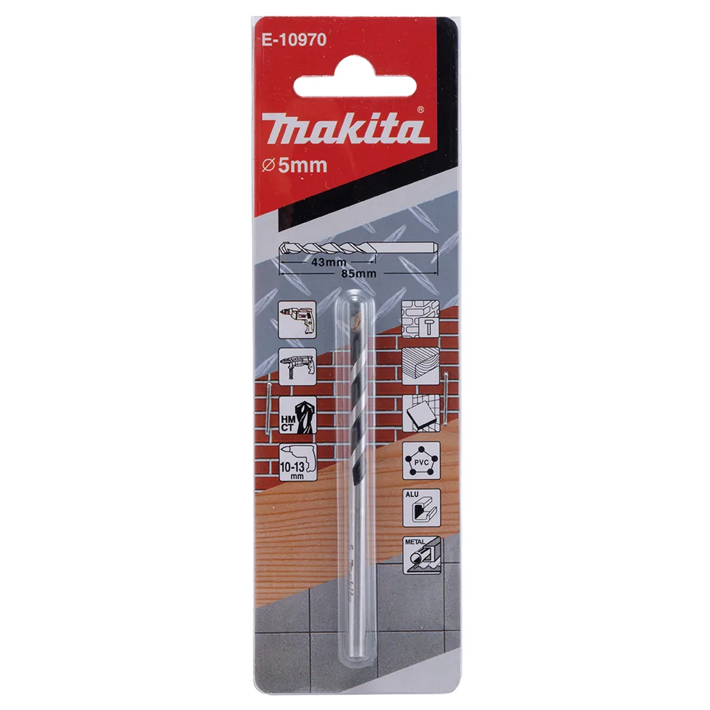 E-10970_Broca_Multimateriais.webp Broca Multimateriais 5X85mm Makita E-10970 - Imagem 1